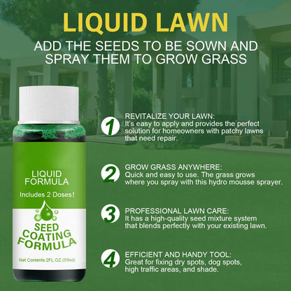 Green Grass Lawn Spray Grass Liquid Lawn Paint Household Seeding Lawn Greening Spray Repair Green Grass for Gardens Farms Ground