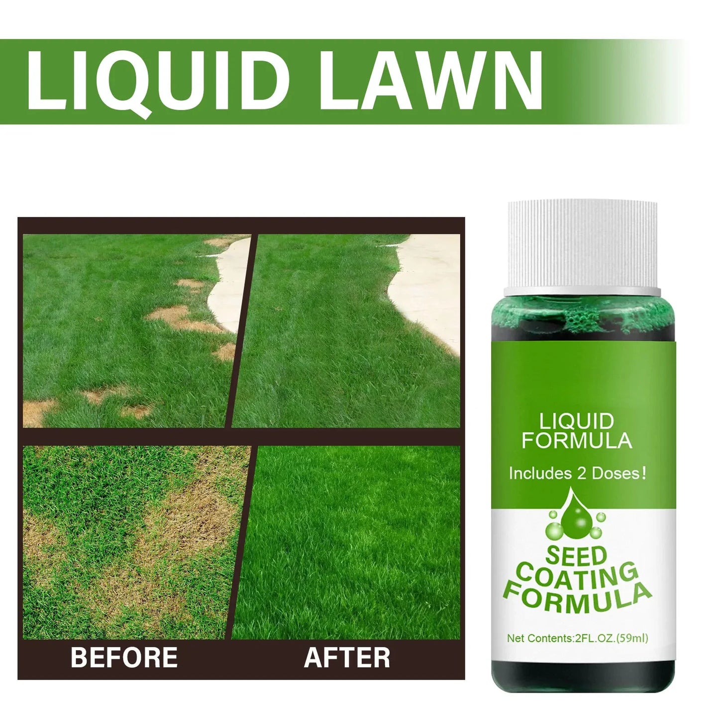 Green Grass Lawn Spray Grass Liquid Lawn Paint Household Seeding Lawn Greening Spray Repair Green Grass for Gardens Farms Ground