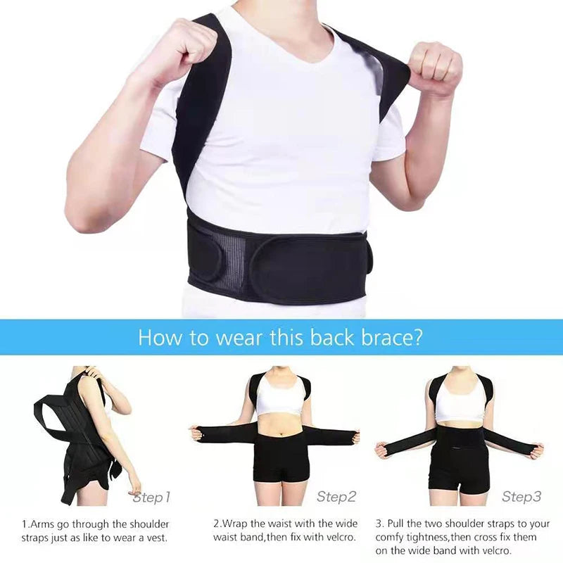 Spine Posture Corrector Back Support Belt Shoulder Bandage Back Spine Posture Correction Humpback Band Corrector Pain Relief