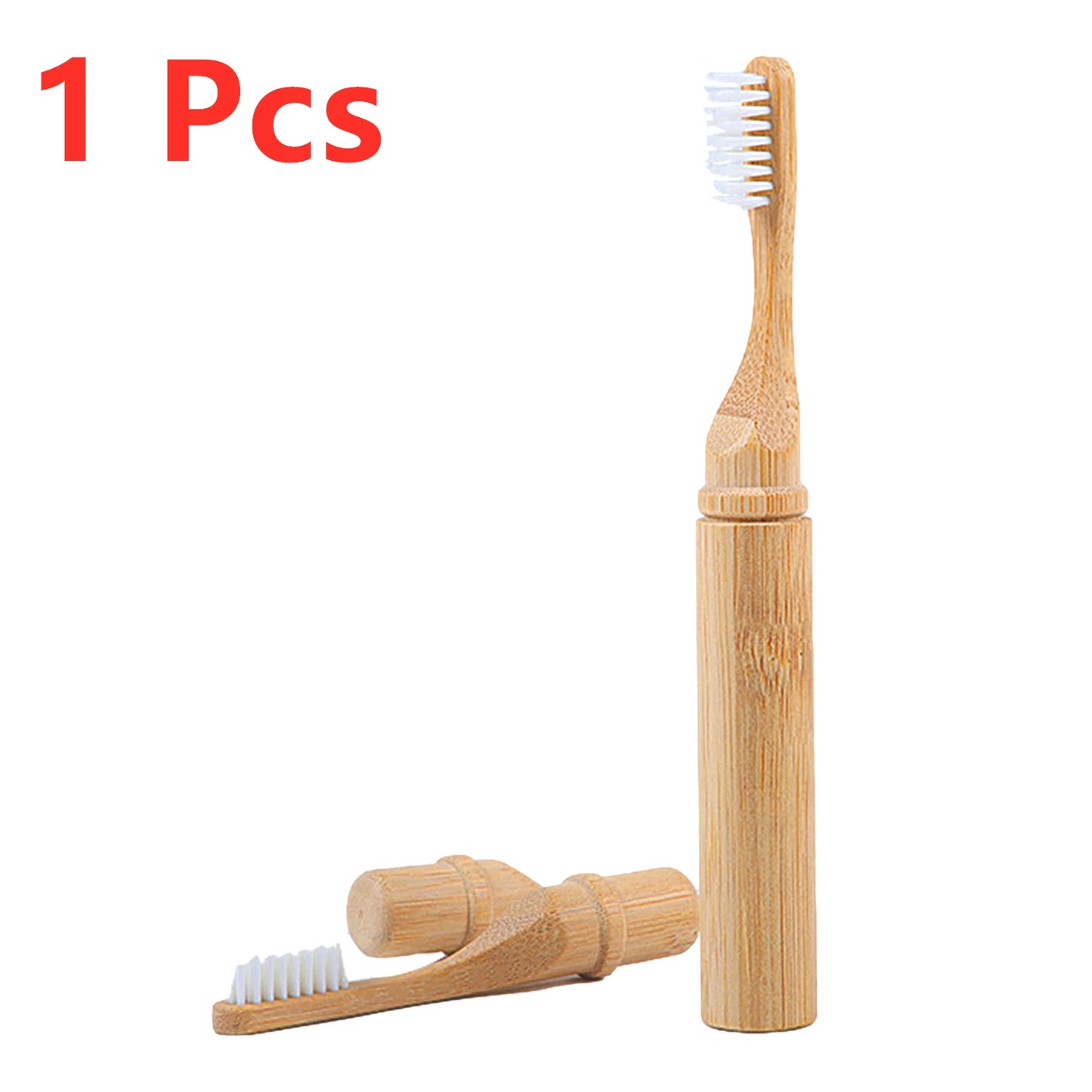 New  Bamboo Sleeve Toothbrush and tube-Portable Wood Cover for Toothbrushes,Eco Single Wooden,Rustic Tooth Brush Container Tubes