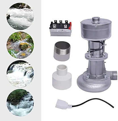 Micro Hydroelectric Generator Portable Hydro Power Station Aluminum Alloy Water Turbine Generator 500W