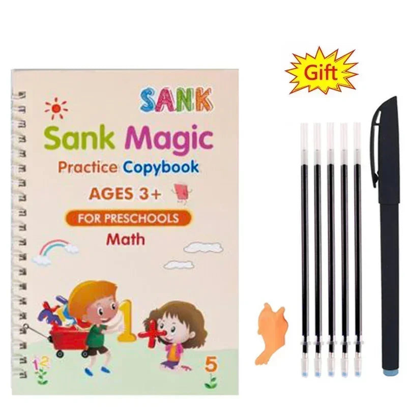 Spanish Magic Books Learning Lettering In Tracing Workbook English Reusable Notebooks for Children French Montessori Writing