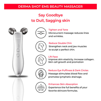 6.6% Elasticity improvement in therapy Facial Massager 3D Face Massage Roller helps improve facial sagging and lines