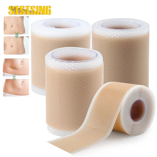 1/2 Professional Silicone Scar Sheets Scars Treatment - Reusable Silicone Scar Strips Type for Keloid,C-Section,Surgery,Acne et