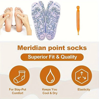 1 set  Multifunctional Finger Compression Socks External Foot Massage Stick Foot Finger Socks Suitable Home Massage Health Care