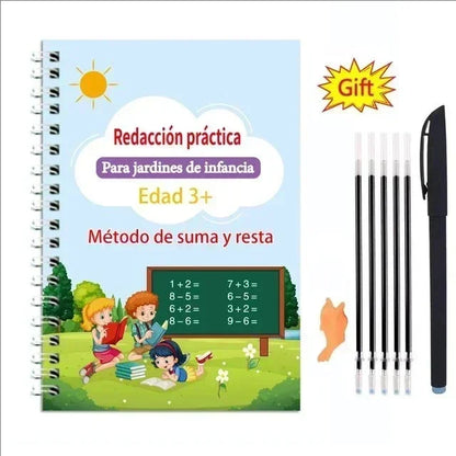 Spanish Magic Books Learning Lettering In Tracing Workbook English Reusable Notebooks for Children French Montessori Writing