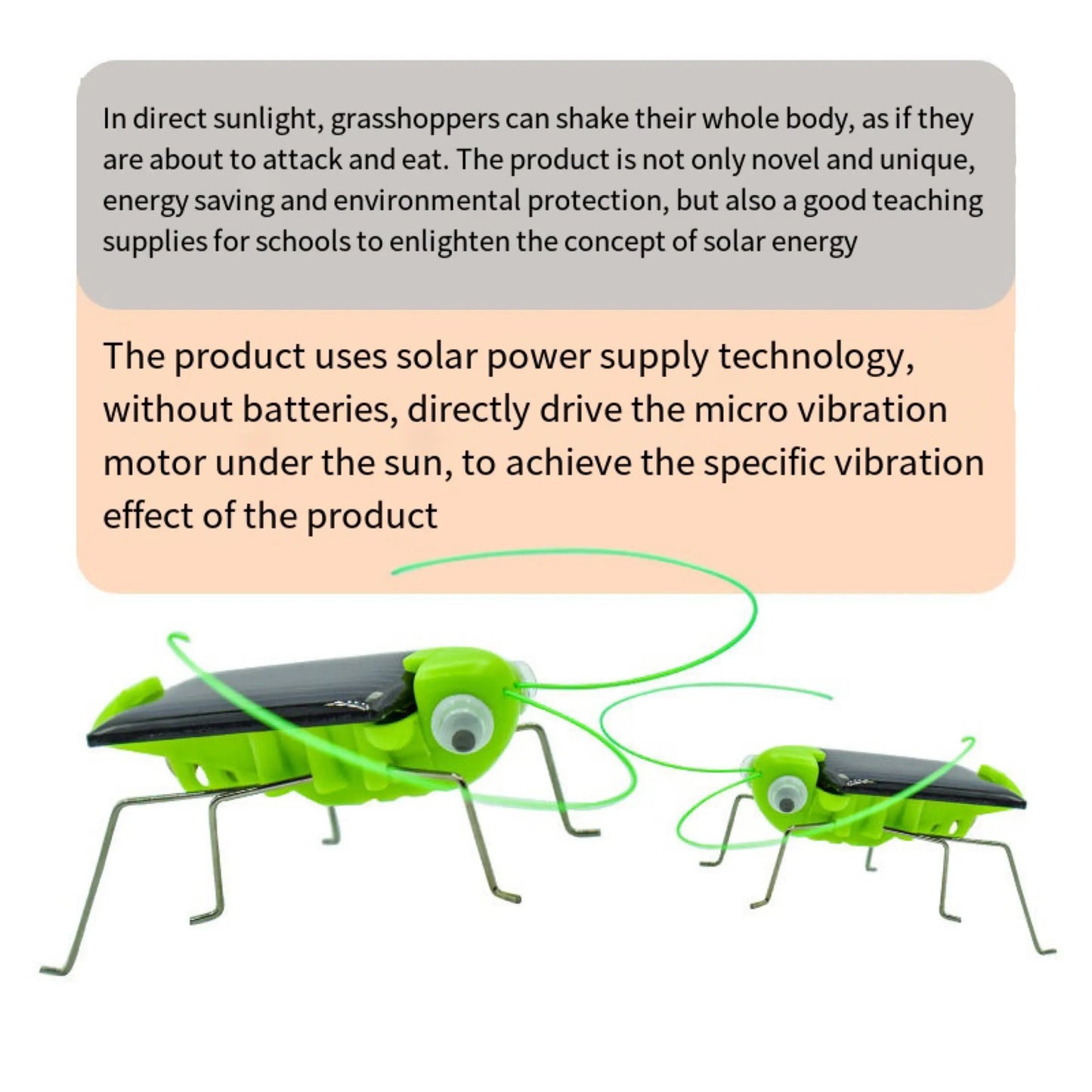 Solar Grasshopper Toy Puzzle Children Selected Gift Simulation Insect Gift Boys And Girls Science Education Funny Moving Toy Kid