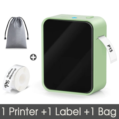 Pristar P15 Label Printer Portable Inkless Bluetooth Mini Label Machine Similar to D30 Labeller D11 D101 D110 Thermal Printer