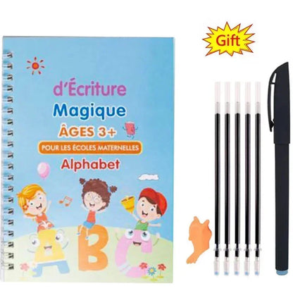 Spanish Magic Books Learning Lettering In Tracing Workbook English Reusable Notebooks for Children French Montessori Writing