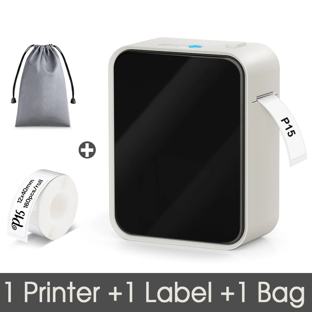 Pristar P15 Label Printer Portable Inkless Bluetooth Mini Label Machine Similar to D30 Labeller D11 D101 D110 Thermal Printer