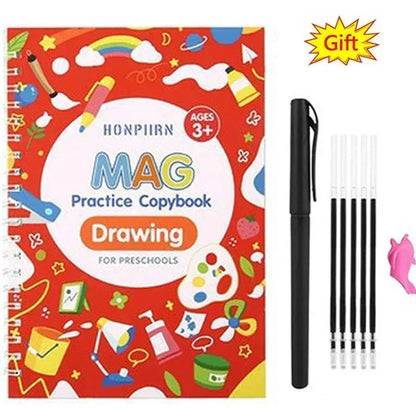 Spanish Magic Books Learning Lettering In Tracing Workbook English Reusable Notebooks for Children French Montessori Writing