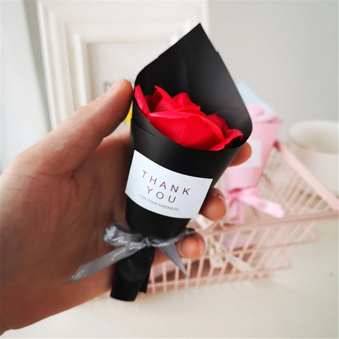 Mini Handmade Soap Flower Gift Box Small Bouquet Giveaway Graduation Valentine's Day Gift