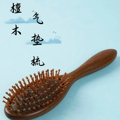 Golden Sandalwood Airbag Comb Premium Wooden Bamboo Hair Brush Improve Hair Growth Wood Hairbrush Prevent Hair Loss Comb Bamboo