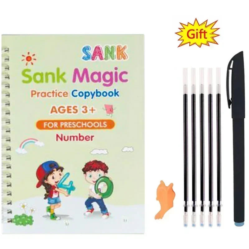 Spanish Magic Books Learning Lettering In Tracing Workbook English Reusable Notebooks for Children French Montessori Writing