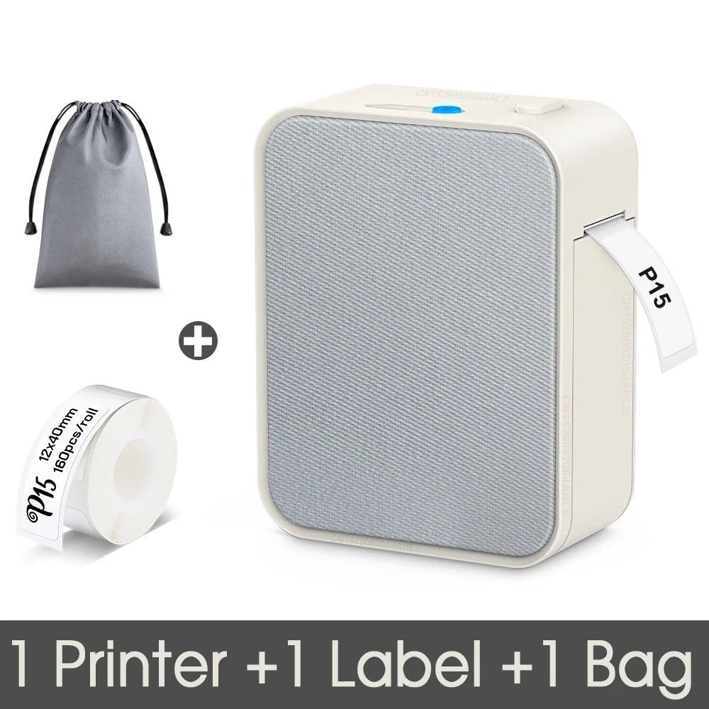 Pristar P15 Label Printer Portable Inkless Bluetooth Mini Label Machine Similar to D30 Labeller D11 D101 D110 Thermal Printer