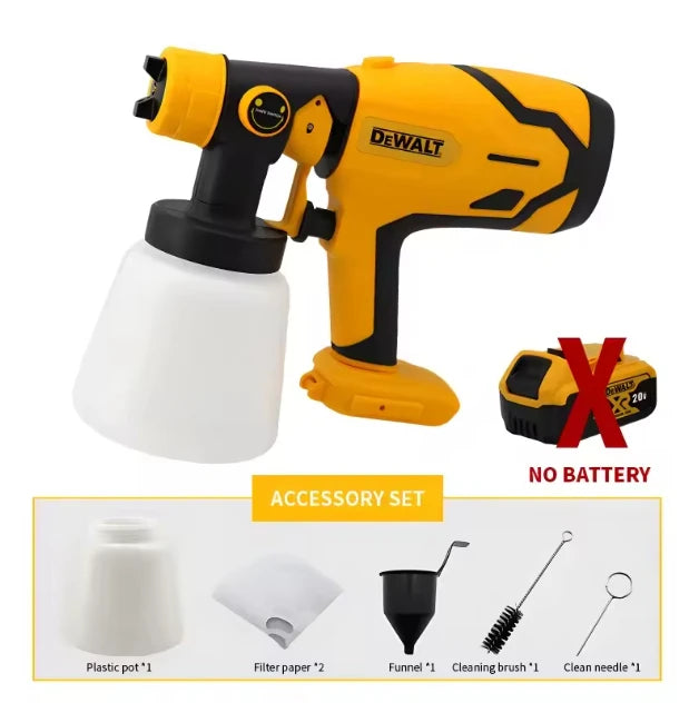 Dewalt 800ML Cordless Electric Spray Gun Portable Paint Sprayer High Power Auto Furniture Coating Airbrush For Dewalt Battery