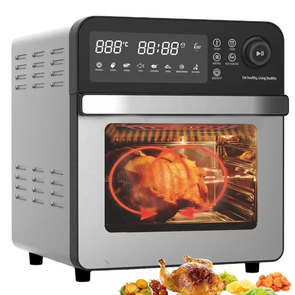 Anbolife 6L 8L 10L 12L hot sale multi-function electric smart air fryer cooker digital control up+bottom heating air fryer oven