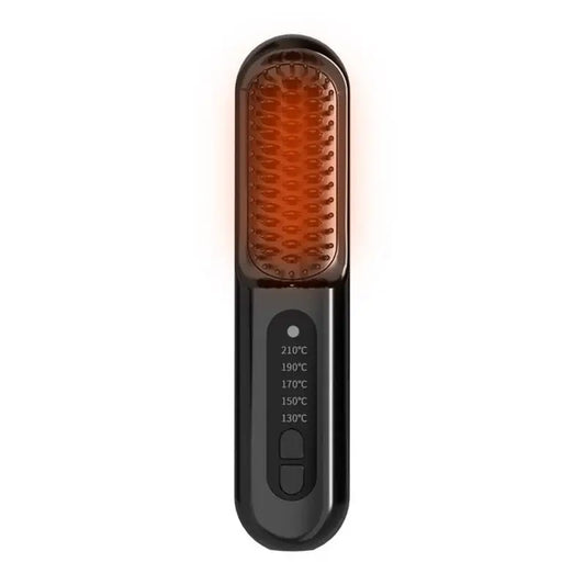 Wireless straight hair comb Hair Straightener Brush with 5 Temp Setting Anti-Scald Hot Brush Heated Styling Comb Fast Heating