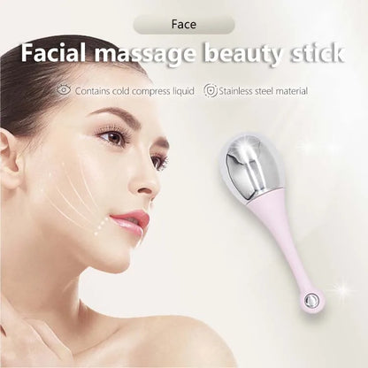 Cooling Roller Ice Globes Cryo Freeze Tools Portable Stainless Steel Face Massager Roller Facial Ice Globes Massage Instrument