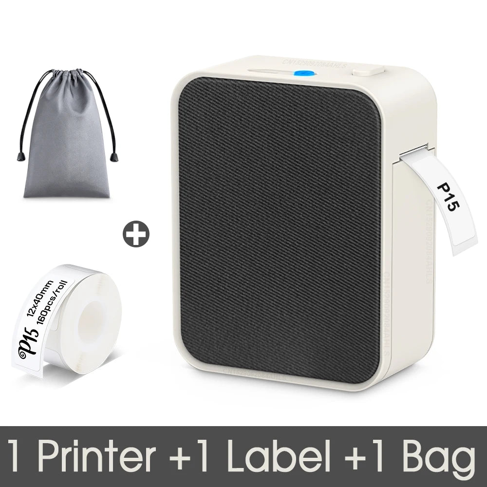 Pristar P15 Label Printer Portable Inkless Bluetooth Mini Label Machine Similar to D30 Labeller D11 D101 D110 Thermal Printer