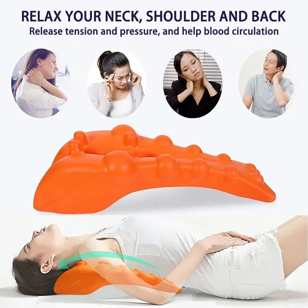 Neck and Shoulder Relaxer Cervical Traction Device Neck Stretcher for Pain Relief & Cervical Spine Alignment Chiropractic Pillow