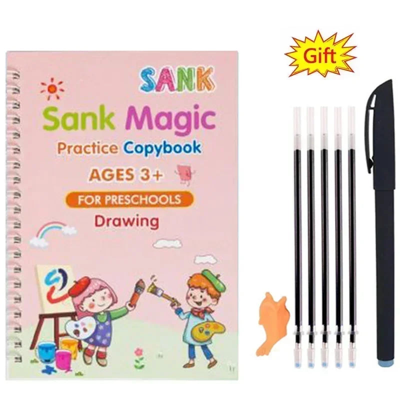 Spanish Magic Books Learning Lettering In Tracing Workbook English Reusable Notebooks for Children French Montessori Writing