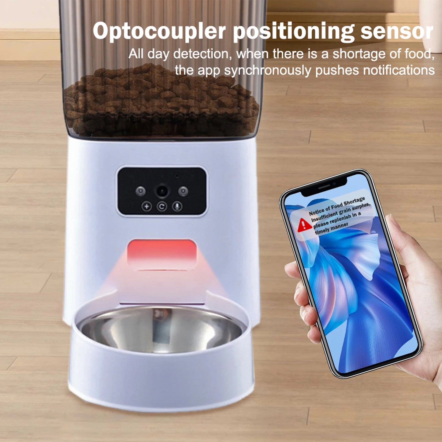 Automatic Feeder Cats WiFi with Camera HD Smart Interactive Pet Food Dispenser Timer Stainless Steel Bowl Auto Dog Feeder