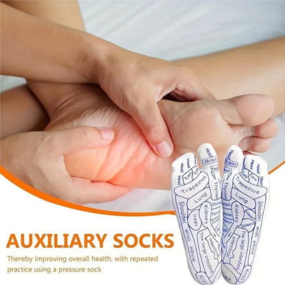 1 set  Multifunctional Finger Compression Socks External Foot Massage Stick Foot Finger Socks Suitable Home Massage Health Care