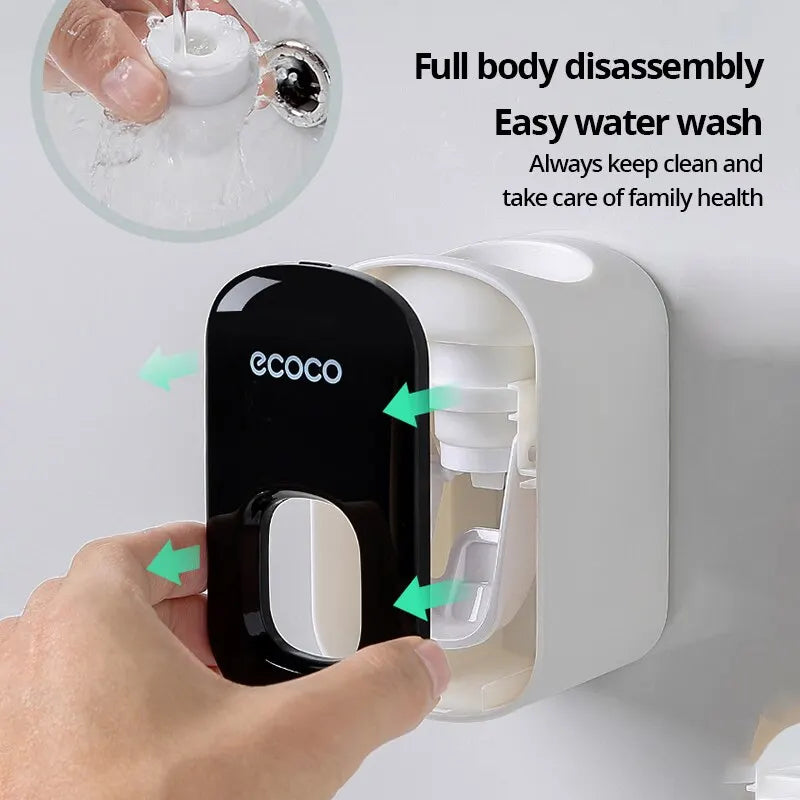 Bathroom Toothpaste Squeezer Wall Mounted Double Squeeze Position Lazy Person Automatic Toothpaste Dispenser Bathroom Accessorie