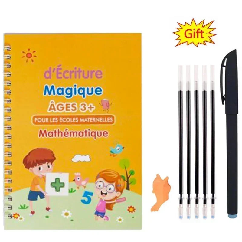 Spanish Magic Books Learning Lettering In Tracing Workbook English Reusable Notebooks for Children French Montessori Writing