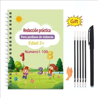 Spanish Magic Books Learning Lettering In Tracing Workbook English Reusable Notebooks for Children French Montessori Writing