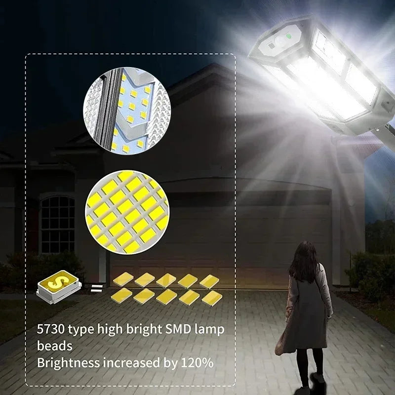 Newest Powerful Solar Lights Outdoor Solar Lamp Of Motion Sensor 4 Mode Waterproof IP65 Solar Garden Light Street Yard Lantern