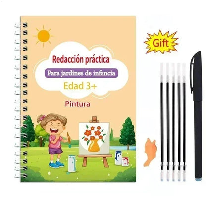 Spanish Magic Books Learning Lettering In Tracing Workbook English Reusable Notebooks for Children French Montessori Writing