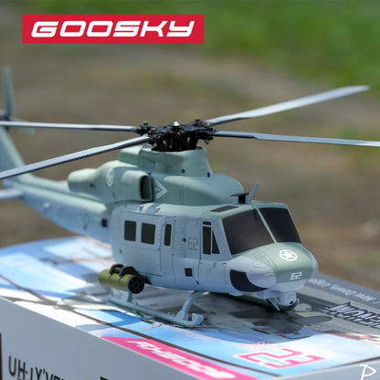 GOOSKY E2 RC Helicopter 1:35 UH-1Y Scale 2.4G 6CH Dual Brushless Direct Drive Motor BNF / RTF with GTS Flight Control System　