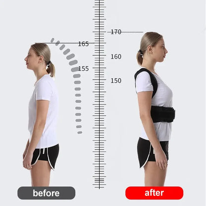 Magnetic Bar Shoulder Bone Care Support Correction Back Brace Straightener Posture Corrector Vest Scoliosis Back Orthopedic Belt