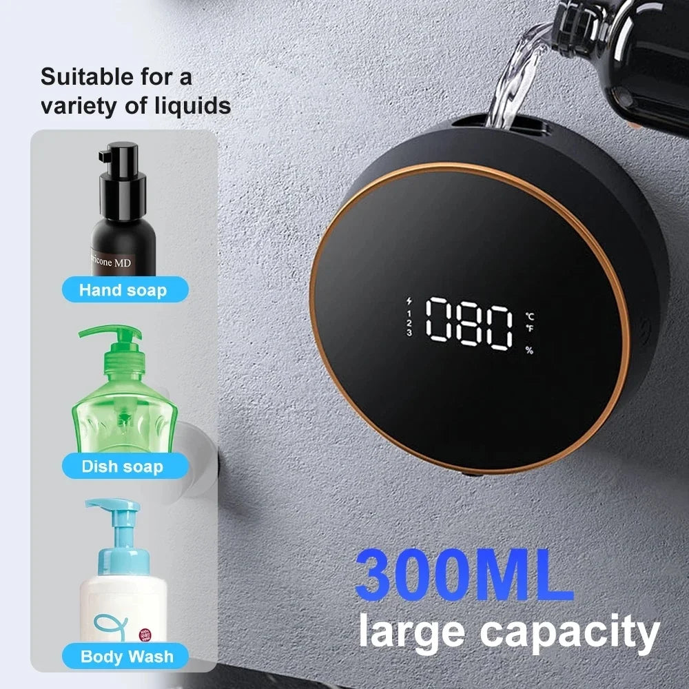 Automatic Touchless Wall-mounted Foaming Soap Dispenser with Infrared Sensor - Hands Free Sanitizer Tool