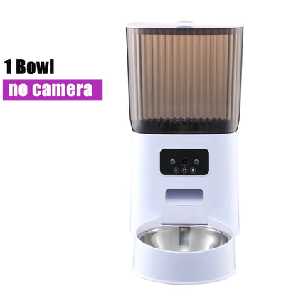 Automatic Feeder Cats WiFi with Camera HD Smart Interactive Pet Food Dispenser Timer Stainless Steel Bowl Auto Dog Feeder