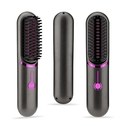 Wireless Hair Straightener Brush Fast Heated Straightener Brush Third Gear Adjustable Hair Curler Portable Heating Comb