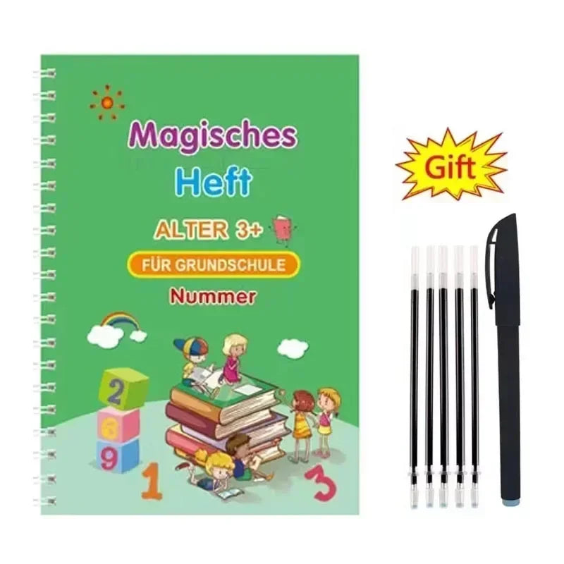 Spanish Magic Books Learning Lettering In Tracing Workbook English Reusable Notebooks for Children French Montessori Writing