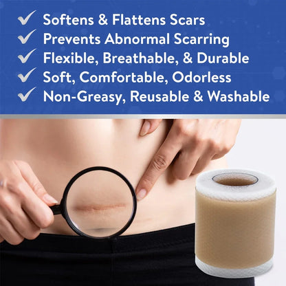 1 Roll Silicone Scars Sheets Keloid Bump Removal Strips,Scars Reducing Treatments Surgical Scars,Burn,Tummy Tucks,Acne,C-Section