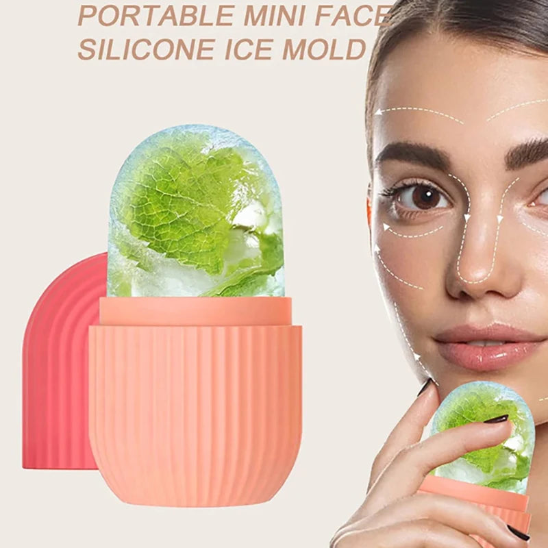 Silicone Ice Facial Roller Face Lifting Contouring Tools Ice Cube Trays Ice Globe Balls Eye Face Massager Beauty Skin Care Tool