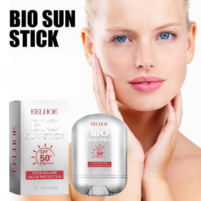 Clear Sunscreen Stick SPF 50+ Invisible Broad-Spectrum Face Sunscreen Wear Under & Over Makeup Lightweight Formula All Skin Type