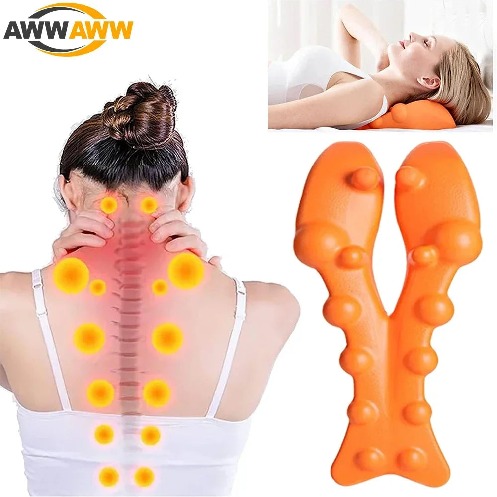 Neck and Shoulder Relaxer Cervical Traction Device Neck Stretcher for Pain Relief & Cervical Spine Alignment Chiropractic Pillow