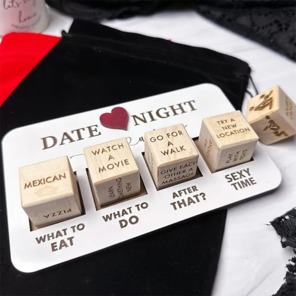 Date Night Dice Kit Romantic What to Do Date Night for Couples Lovers Day Date Night Party Dice Toy Anniversary Valentines Gift