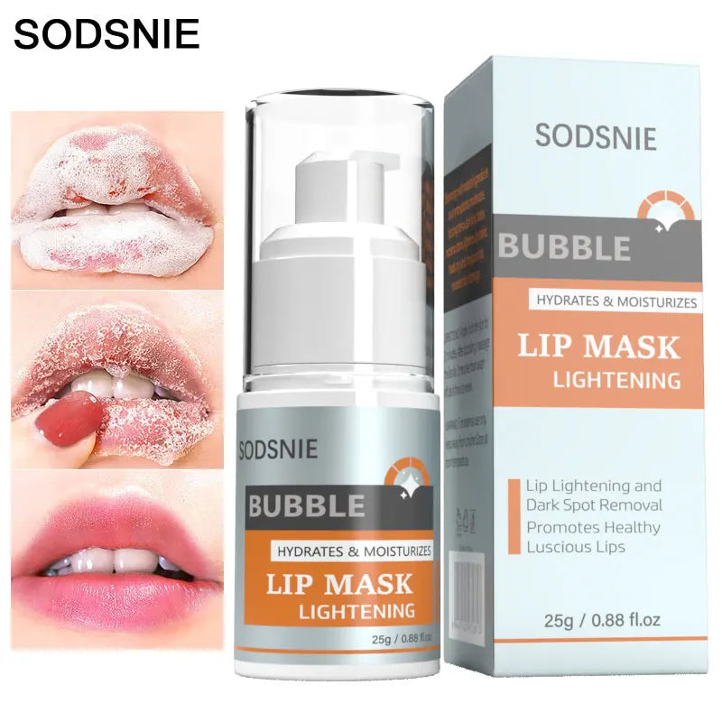 Lip Whitening Bleaching Mask Lightening For Dark Lips Moisturizing Remove Dead Skin Reduce Pigmentation Repair Lip Care 25g