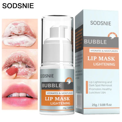 Lip Whitening Bleaching Mask Lightening For Dark Lips Moisturizing Remove Dead Skin Reduce Pigmentation Repair Lip Care 25g