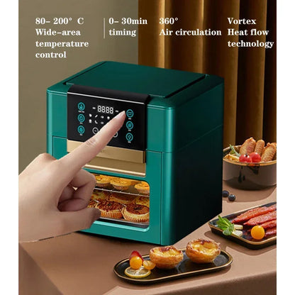 Small Smart Oven 110V/220V No Oily Smoke Air Fryer 12L Roasted Egg Tart Roasted Chicken Oven Kitchen Cookware QF-312