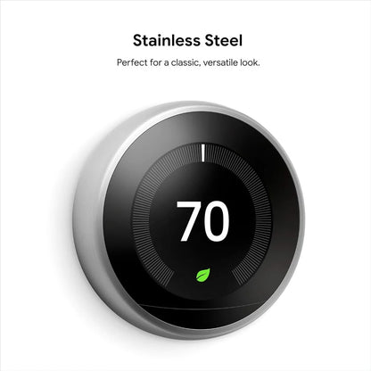 Nest Learning Thermostat - Programmable Smart Thermostat for Home - 3rd Generation Nest Thermostat - Works with Alexa