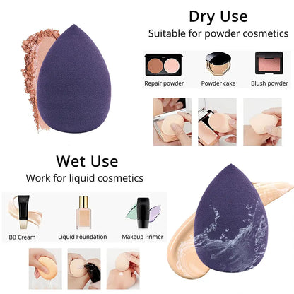 4pcs Makeup Sponge Set Face Beauty Powde Beauty Egg Foundation Sponges Cosmetic Puff  Women Make Up Accessories Beauty Tools